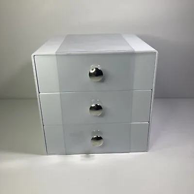 IDesign 3-Drawer Plastic Vanity Organizer Compact Storage Drawers WHITE • $25