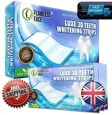 28 3D Professional Teeth Whitening Safe Tooth Bleaching White Strips 14 Pouches✅ • £7.55