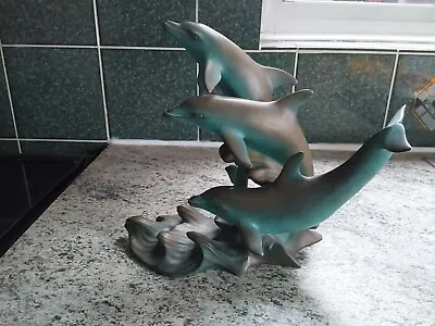 Gorham Resin Ocean Dancers 3 Dolphins Ornament/figurine 1994 See Description • £16.99