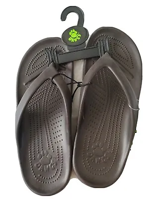 $17.99 • Buy Dawgs Flip Flop Size 5 New Brown