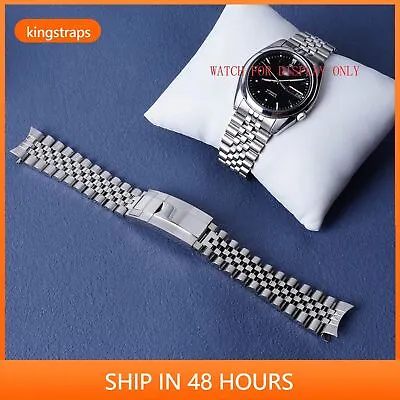 18mm Top Jubilee WatchBand Bracelet Oyster Deployment Clasp For Seiko 5 SNK361 • $27.26