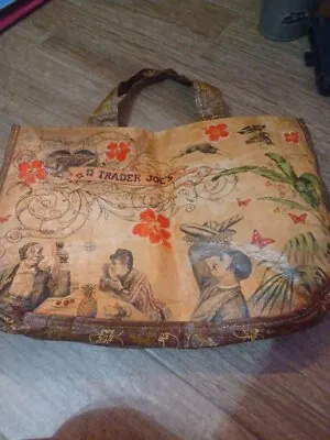 $13 • Buy Trader Joe's Shopping Bag Leather Look Sailing The Culinary Seas Recycle