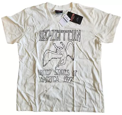 LED ZEPPELIN USA 1977 Tour T-Shirt (XL Cream) • $32.99