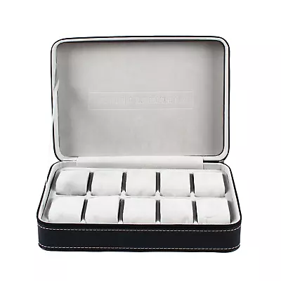 6/10/12 Slots Men Watch Box Leather Display Case Organizer Jewelry Storage Box • $21