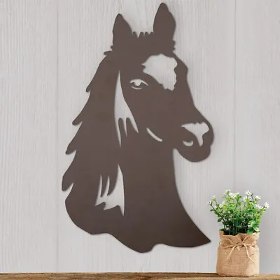 Horse Head Rustic Metal Hanging Wall Art Sculpture Western Indoor Outdoor Decor • $27.98
