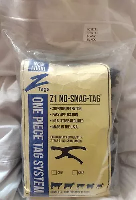 Z-Tags Blank Z1 No-Snag-Tag Cow Tags 100 Count • $115