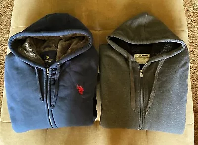 Two Tall Men’s XXL Faux Fur Lined Hoodies Used • $39.99