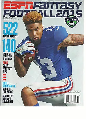 Espn Fantasy Football 2015 ( 140 Pages Of Scouting & Metrics+daily Fantasy Tips • $7.99