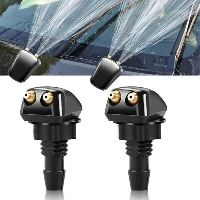 2 Pack Universal Dual Holes Windshield Washer Nozzle Wiper Water Spray Jet  • $5.81