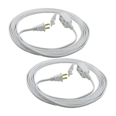 CP (2-Pack) 15ft 16/2 SPT-2 3-Outlet Indoor Extension Cord White CP10034X2 • $15.99