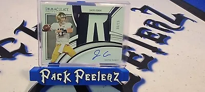 $25 • Buy Panini Immaculate Collegiate 2022 Jack Coan RPA #6/15 Notre Dame Letter Patch RC