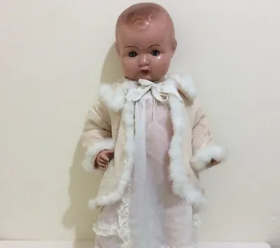 Vintage 1940s Composite Baby Toy Doll • £30