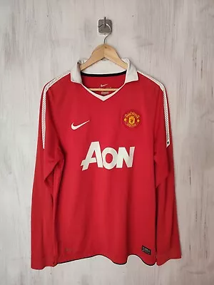 Manchester United 2010 2011 Home Size M Shirt Jersey Soccer Football Kit Tee L/S • $49.95