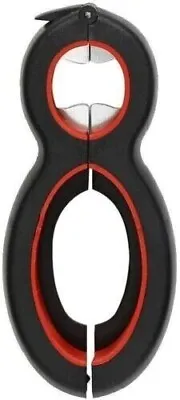 6 In 1 Multi Opener Stainless Steel Manual Jar Opener Non Slip-Open Sesame New • £5.97