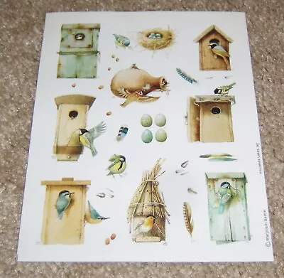 Hallmark Cards Vintage Sticker Sheet ~Birdhouses By Marjolein Bastin.  RHTF • $3.99