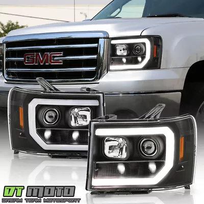 [Black Edition] 2007-2013 GMC Sierra 1500 2500HD LED Tube Projector Headlights • $265.99