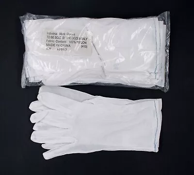 (12) Pair MCR Safety 100% Nylon White Inspection Gloves XXL (1-Dozen) Brand New • $7.95