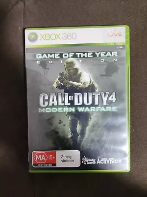 Call Of Duty 4 Modern Warfare Game Of The Year Edition Xbox 360 VGC PAL • $9