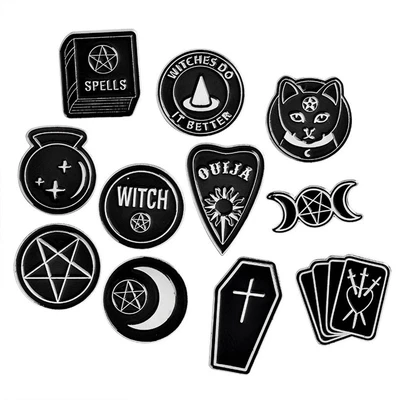 $15.21 • Buy Moon Dripping Oil Spells Punk Gothic Enamel Pins Badge Brooch Clothes Lapel Pin