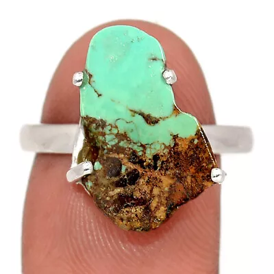 Natural Mexican Turquoise 925 Sterling Silver Ring Jewelry S.9 CR40163 • $15.99