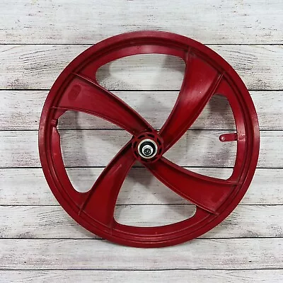 1-Vintage Mag / Sate-Lite Old School Bicycle Mag Wheel Rim BMX Mongoose Dyno Red • $59.46