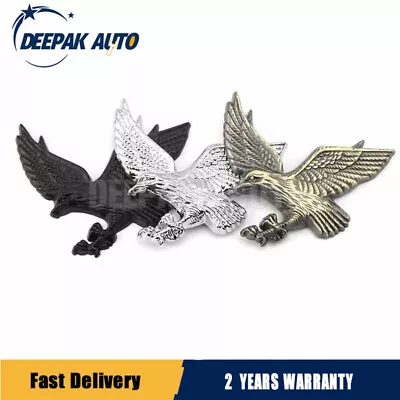 2pcs 3D Golden Metal Eagle Hawk Logo Car Trunk Rear Emblem Badge Decals Sticker • $6.99