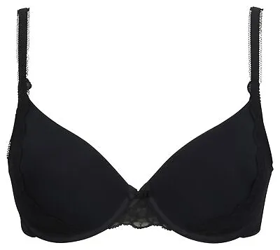 Ex-Store Victoriana Memory Foam Plunge Bra Black • £10.99