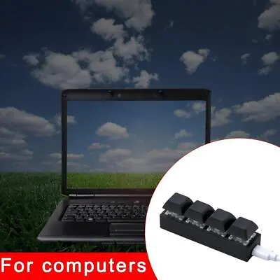 4Keys Mini Mechanical Keyboard Programming Macro Keypad Gaming Keyb I8G2 E7H7 • $19.37
