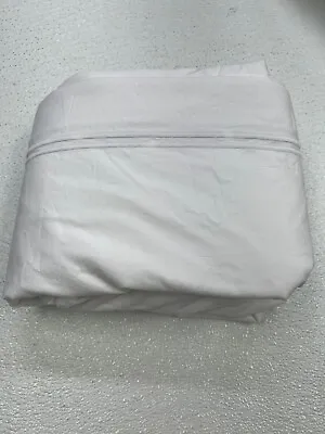 Matouk Essex Cotton Percale Full / Queen Duvet Cover White/White Preowned W/def • $99.99