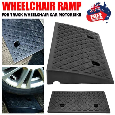 Portable Heavy Duty Truck Car Bike Mobility Wheelchair Ramp Threshold Non-Slip • $25.95