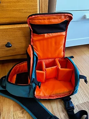 Mosiso Fashion DSLR Camera Sling Bag Case Sling Backpack EUC Dark Teal/Orange • $30