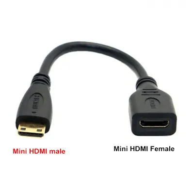 Mini HDMI Male To Mini HDMI Female Adapter Cable Convertor Adapter Cord • $3.48