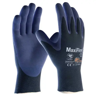 12 X ATG MaxiFlex ELITE 34-274 Palm Coated KW Foam Nitrile Work Breathable Glove • £52.54