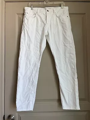 Men’s Burberry Brit White Straight Leg Pants Denim Jeans W 34 L 32  • $39.99