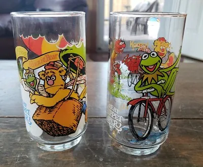2 McDonald's Muppet Babies Drinking Glasses Kermit Fozzie Miss Piggy • $19