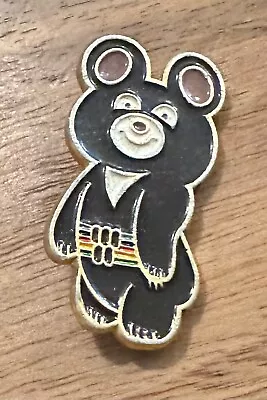 Moscow 1980 Misha Mascot Bear Brown Olympic Pin • $5
