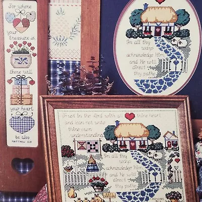 $12.99 • Buy Jeremiah Junction Treasures Of The Heart Country Cottage Cross Stitch JL133 Vtg