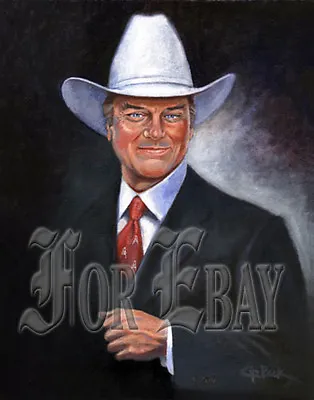 JR EWING Portrait #2 On Canvas_Larry Hagman DALLAS TV Show • £25.29