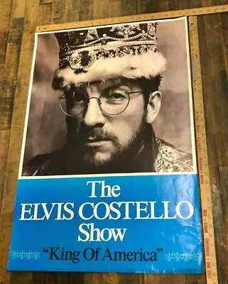 VINTAGE POSTER The Elvis Costello Show  King Of America  Original Iconic 1986  • $100