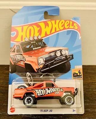 2023 HOT WHEELS #196- ‘73 Jeep J10 Pickup (Orange #3 Baja Blazer- Long Card)  • $4.95