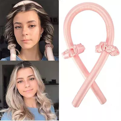 $12.95 • Buy Heatless Hair Curling Roller With 2 Hair Bands Foam Hair Curler For Long Hair AU