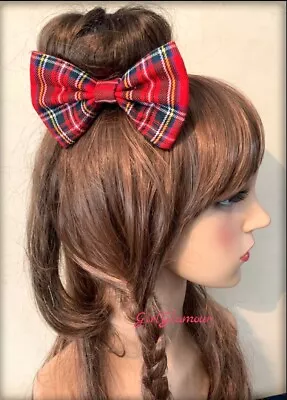 £3.99 • Buy Royal Stewart Tartan Bow Scrunchies Headband Ponytail Dress Scottish Burns Night