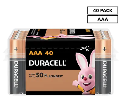 Duracell Coppertop AAA Battery Alkaline Bulk Batteries Duralock Copper Top 40pk • $28.98