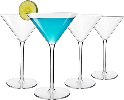 £37.64 • Buy COOKY.D Unbreakable Martini Cocktail Wine Glasses Tritan-Plastic Classic Perfect