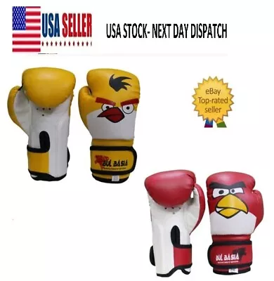 Kids Boxing Gloves 4 6 OZ Angry Bird Cartoon Youth Boys Girls MMA Punching Bag • $19.99