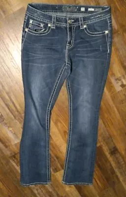 MISS ME Women's Jeans Size 30 Slim Boot Feather Rhinestones 32  Inseam • $22.99