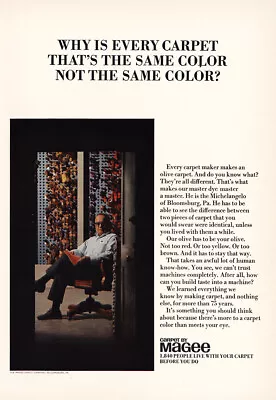 1967 Magee Carpet: Same Color Not The Same Color Vintage Print Ad • $7.50