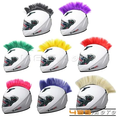 8 Colors Helmet Colorful Mohawks Hair For Motorcycles Ski Snowboard Dirt Bikes • $18.75