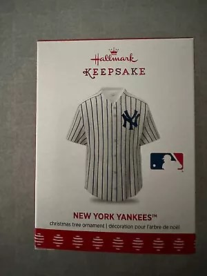 NEW YORK YANKEES BASEBALL JERSEY 2018 HALLMARK CHRISTMAS ORNAMENT New In Box! • $17.99