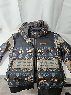 Pendleton Men's Bow Pass Bomber Jacket Size Small $225 Journey West Black Blue • $109.99